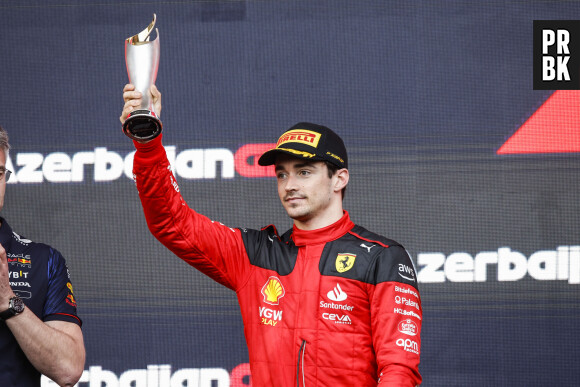 LECLERC Charles (mco), Scuderia Ferrari SF-23, portrait podium - Grand Prix d'Azerbaïdjan de Formule 1 au Circuit de Baku, Azerbaïdjan le 30 Avril 2023.