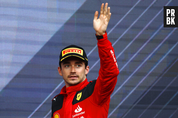 Il souhaite participer au concours de l'Eurovision !
Charles Leclerc, Scuderia Ferrari, 3rd position, on the podium - Grand Prix d'Azerbaïdjan de Formule 1 au Circuit de Baku, Azerbaïdjan le 30 Avril 2023.