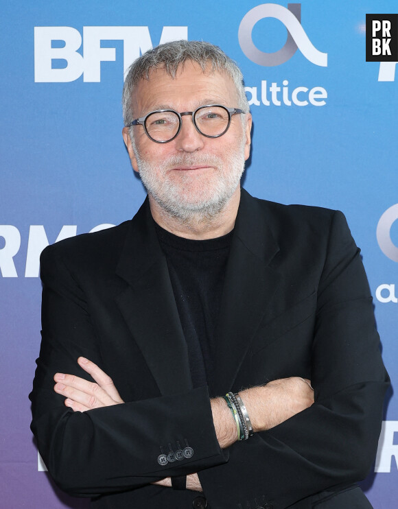 Laurent Ruquier lors de la conférence de presse de rentrée BFM TV. - RMC du groupe Altice France à Paris, France, le 31 août 2023. © Coadic Guirec/Bestimage 