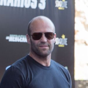 Sylvester Stallone, Wesley Snipes, Antonio Banderas et Jason Statham - L'équipe du film "Expendables 3" lors d'un photocall et une conférence de presse à Marbella, le 5 août 2014.