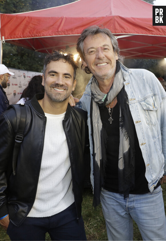 Semi-exclusif - Jean-Luc Reichmann et Alex Goude lors de l'ouverture de la Fête à Neuneu 2023, la fête foraine du bois de boulogne célèbre ses 40 ans, à Paris, France, le 1er septembre 2023. © Cédric Perrin/Bestimage