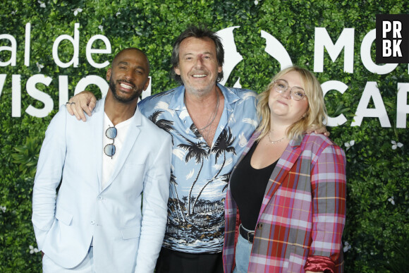 Lola Dubini, Stomy Bugsy et Jean-Luc Reichmann au photocall de la série "Leo Mattei, Brigade des mineurs" lors du 62ème Festival de Télévision de Monte-Carlo, à Monaco, le 19 juin 2023. © Denis Guignebourg/BestImage 