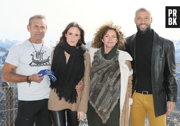 Exclusif - Tom Schacht, Marjorie Bourgeois, Manuela Lopez et Xavier Delarue - Les people visitent le Pic du Midi à 3000 mètres d'altitude dans les Pyrénnées à l'occasion du Festival des programmes Jeunesse de Lourdes, le 25 octobre 2020.