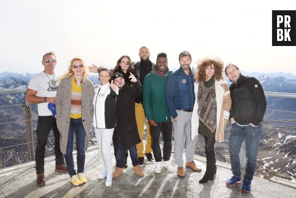 Exclusif - Tom Schacht, Carole Richert, Delphine Zentout, Marjorie Bourgeois, Samuel Allain Abitol, Xavier Delarue, David Baiot, Franck Sémonin, Manuela Lopez, Philippe Candeloro - Les people visitent le Pic du Midi à 3000 mètres d'altitude dans les Pyrénnées à l'occasion du Festival des programmes Jeunesse de Lourdes, le 25 octobre 2020.