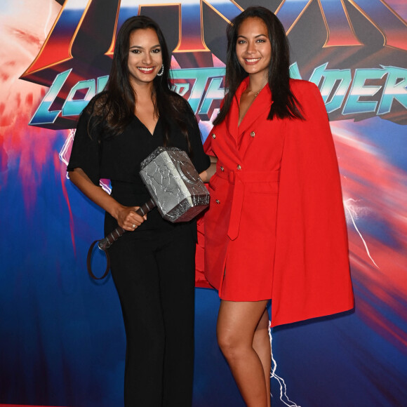 Morgane Soucramanien et Vaimalama Chaves (Miss France 2019) - Avant-première du film "Thor Love and Thunder" au Grand Rex à Paris le 7 juillet 2022. © Coadic Guirec/Bestimage