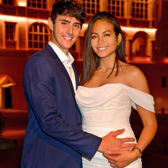 Exclusif Vaimalama Chaves (Miss France 2019), et son compagnon, Nicolas Fleury - Le Grand Dîner s'est installé à Monaco pendant le 78ème Grand Prix de Formule 1 au Castel Roc, l'établissement situé en face du palais princier, le 22 mai 2021. © Bruno Bebert/Bestimage