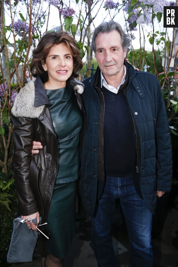 Anne Nivat et son mari Jean-Jacques Bourdin - Prix de la Closerie des Lilas 2016 à Paris, le 12 avril 2016. © Olivier Borde/Bestimage