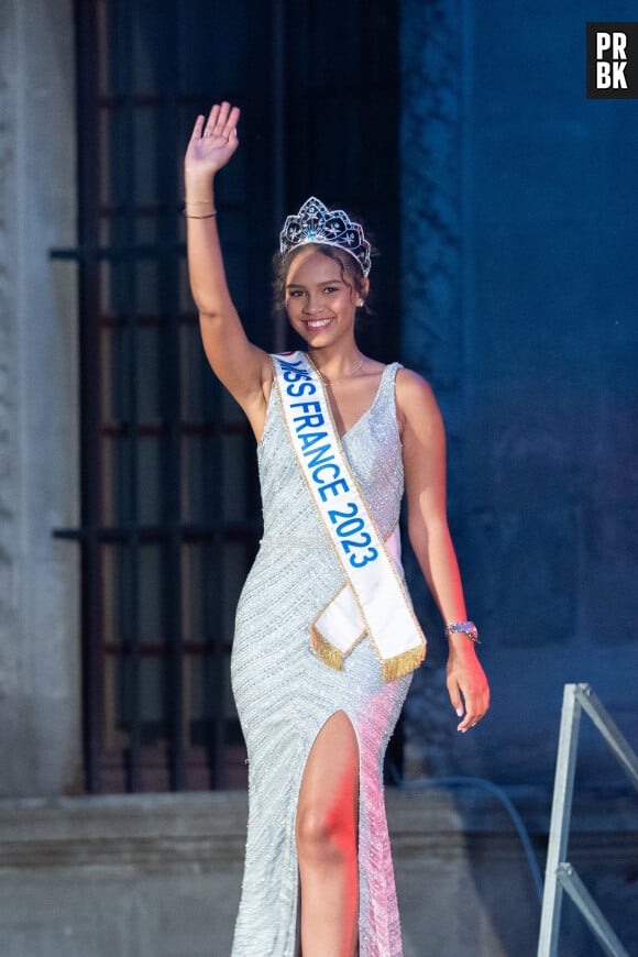 Indira Ampiot, miss France 2023 est venue animer l'élection de Miss Beaucaire le 7 juillet 2023. © Stéphanie Gouiran / Panoramic / Bestimage