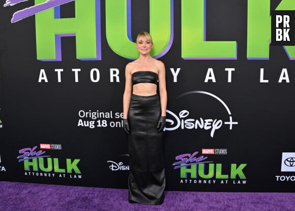 Tatiana Maslany au photocall lors de la première de la série Marvel "She Hulk Avocate" au cinéma El Capitan à Los Angeles le 15 août 2022.  