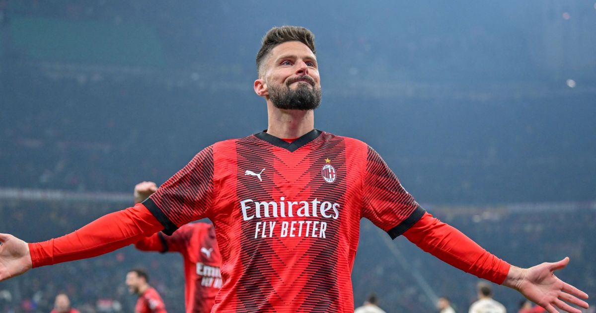 Milano, Italy. 14th, January 2024. Olivier Giroud (9) of AC Milan