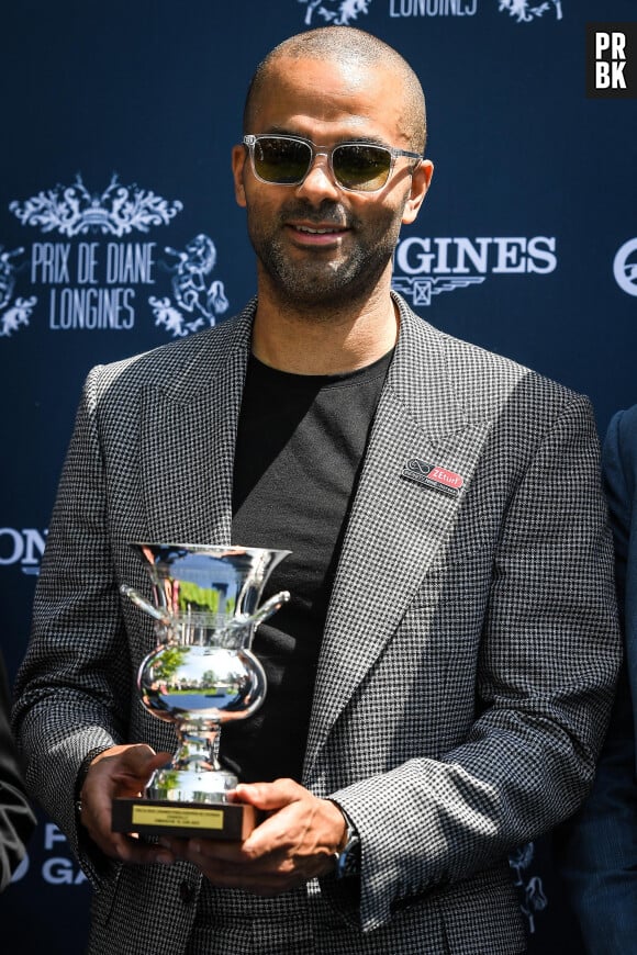 Tony Parker au photocall de la 174ème édition du Prix de Diane Longines à l'hippodrome de Chantilly, France, le 18 juin 2023. © Matthieu Mirville/Bestimage