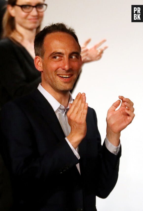 Raphaël Glucksmann lors d'un meeting dans le cadre de la campagne pour les élections européennes à Bordeaux le 2 mai 2019. © Patrick Bernard / Bestimage