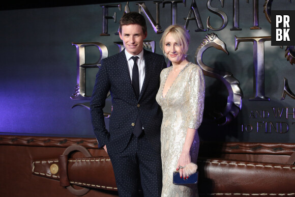 Eddie Redmayne, J.K Rowling à la première de 'Fantastic Beasts And Where To Find Them' à Londres, le 15 novembre 2016