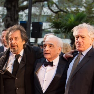 Al Pacino, Martin Scorsese, Robert De Niro à la première du film "The Irishman" lors de la clôture du 63ème Festival International du Film de Londres (BFI), le 13 octobre 2019.