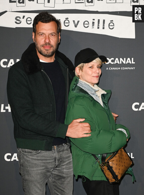 Laurent Lafitte et Marina Foïs - Avant-première de la serie "La Nuit où Laurier Gaudreault s'est réveillé" à la Cinémathèque Française à Paris le 17 janvier 2023. © Coadic Guirec/Bestimage