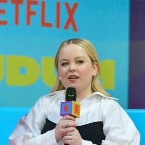 Nicola Coughlan lors de l'événement Netflix "Tudum" à la Biennale d'Ibirapuera à São Paulo, Brésil, le 16 juin 2023.