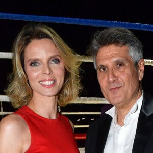 Sylvie Tellier et et Jean Philippe Lustyk - Y.Lidon, légende du kickboxing, a battu sur décision partagée C.Benzaquen au terme d’un combat acharné de cinq rounds au Grand Palais Éphémère le 9 février 2024. © Veeren / Bestimage