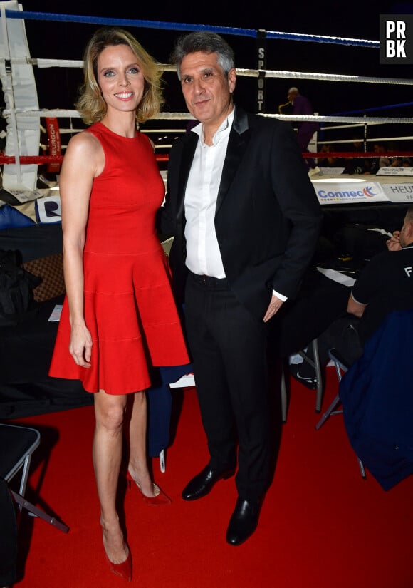 Sylvie Tellier et et Jean Philippe Lustyk - Y.Lidon, légende du kickboxing, a battu sur décision partagée C.Benzaquen au terme d’un combat acharné de cinq rounds au Grand Palais Éphémère le 9 février 2024. © Veeren / Bestimage