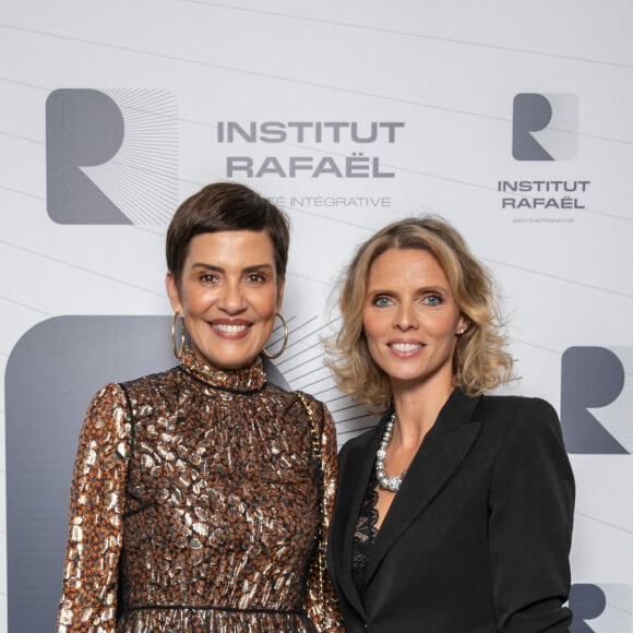 Exclusif - Cristina Cordula et Miss France 2002 Sylvie Tellier photographiées lors du GALA des 5 ans d’existence de l’Institut Rafaël au Pavillon d’Armenonville, Paris, France, 13 novembre 2023 © Erez Lichtfeld / Bestimage