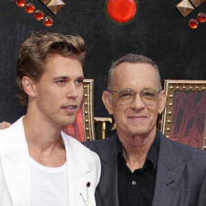 Austin Butler et Tom Hanks à la première du film "Elvis" à Londres, le 31 mai 2022.