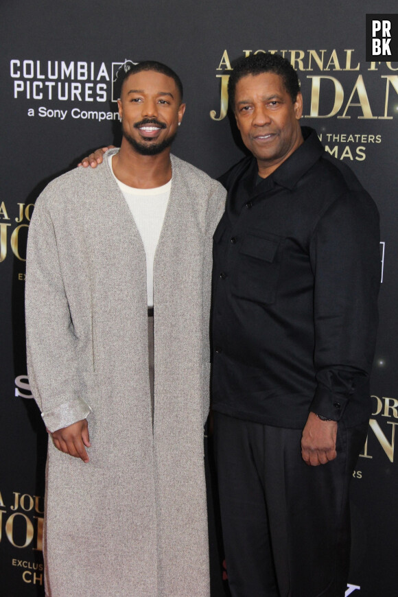 Michael B. Jordan et Denzel Washington - Première du film "A Journal For Jordan" au AMC Lincoln Square à New York. Le 9 décembre 2021