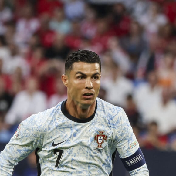 Cristiano Ronaldo lors de Georgie - Portugal (2-0) à la Veltins-Arena, le 26 juin 2024.