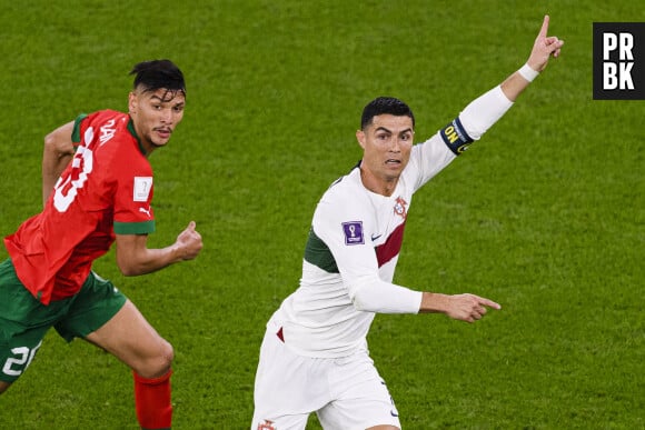 Les larmes de Cristiano Ronaldo après la défaite de l'équipe du Portugal face au Maroc (1-0) en quarts de finale de la Coupe du Monde 2022 au Qatar © Marcio Machado/Sport Press Photo via ZUMA Press