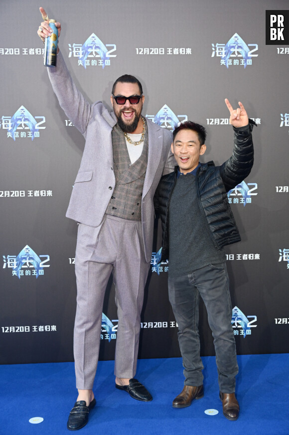 14 décembre 2023, Shanghai, Chine : le 9 décembre 2023, James WAN, Jason Momoa à l'occasion de leur nouveau film " Aquaman and the Lost Kingdom " © SIPA Asie / Zuma Press / Bestimage