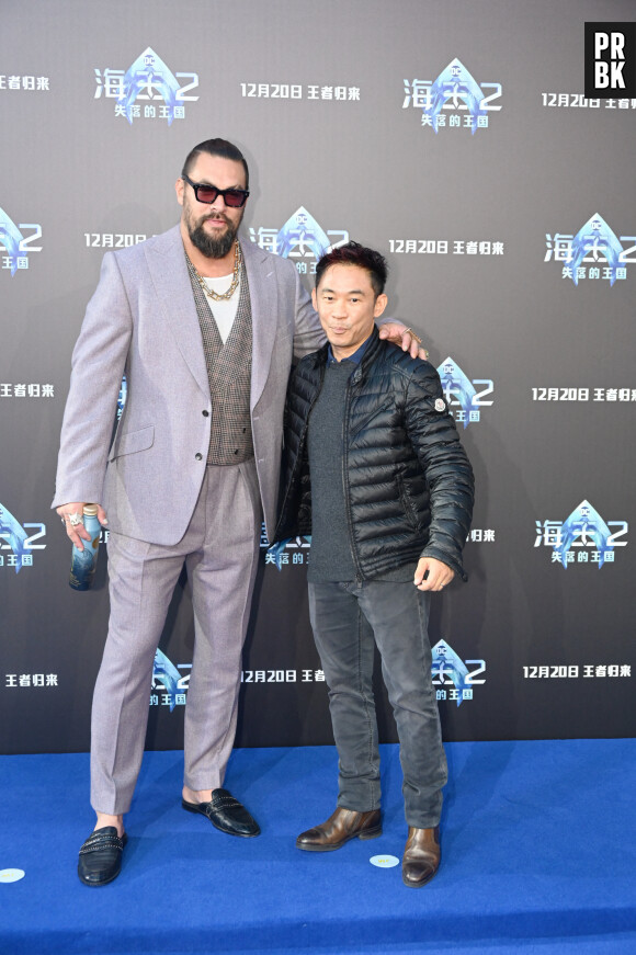 14 décembre 2023, Chine : le 9 décembre 2023, James WAN, Jason Momoa à l'occasion de leur nouveau film " Aquaman and the Lost Kingdom " à Shanghai. © SIPA Asie / Zuma Press / Bestimage