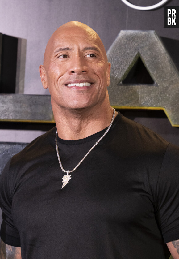 Dwayne Johnson à l'avant-première du film Black Adam à Madrid. 