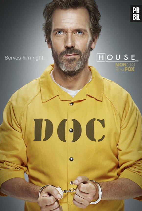 Dr House en tenue de prisonnier.