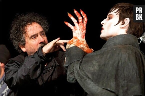Johnny Depp et Tim Burton sur le tournage de Dark Shadows