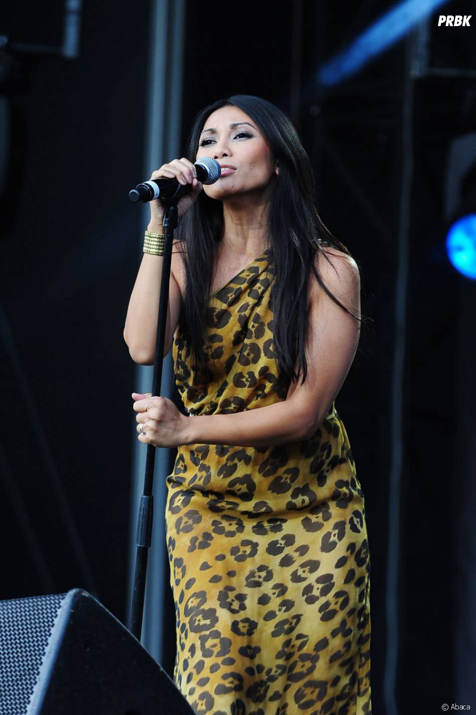  Anggun  nous fait rugir de plaisir dans sa robe  l opard 