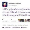 Un petit FF d'Alizée pour M. Pokora sur Twitter par-ci