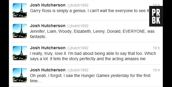Josh Hutcherson donne son avis sur Hunger Games