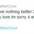 Miley répond à la personne qui l'insulte sur Twitter