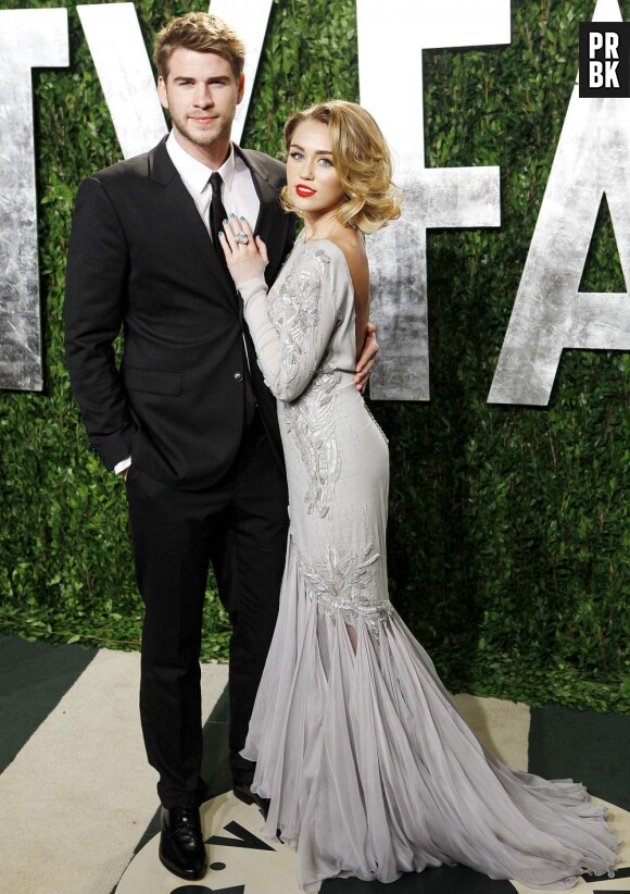 Liam Hemsworth et Miley Cyrus à la soirée Vanity Fair