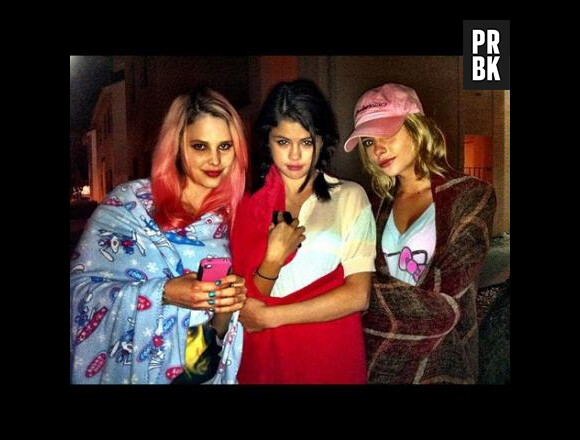 Selena Gomez avec Rachel Korine et Ashley Benson sur le tournage