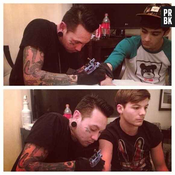 Zayn et Louis se font tatouer dans leur chambre d'hôtel à New York