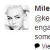Miley se défend sur twitter