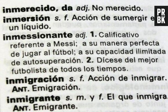 Lionel Messi fait son entrée dans le dico espagnol avec l'adjectif "inmessionante".