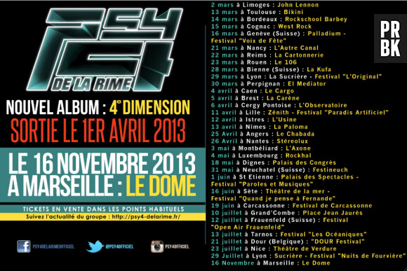 Les Psy 4 de la Rime sont en tournée dans toute la France en 2013