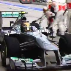Lewis Hamilton se trompe de stand pendant le Grand Prix de Malaisie