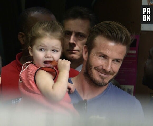 David Beckham encore et toujours papa poule avec sa petite Harper