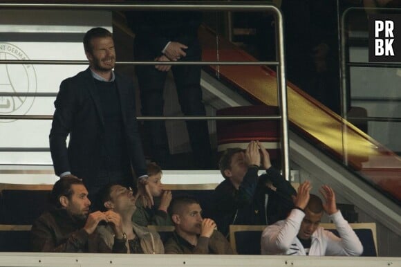David Beckham à fond pour le PSG, dimanche 5 mai 2013 au Parc des Princes
