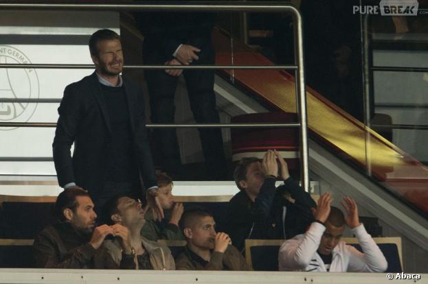David Beckham à fond pour le PSG, dimanche 5 mai 2013 au Parc des Princes