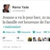 Rama Yade a annoncé la naissance de sa fille Jeanne sur Twitter