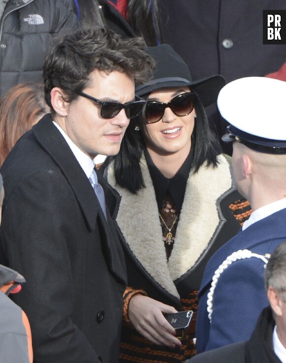John Mayer et Katy Perry pendant l'investiture de Barack Obama en janvier 2013