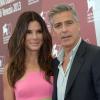 Sandra Bullock et George Clooney lors de la Mostra de Venise le 28 aaût 2013.