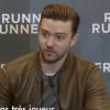 Justin Timberlake lors de la conférence de presse à Berlin pour le film "Runner, Runner".